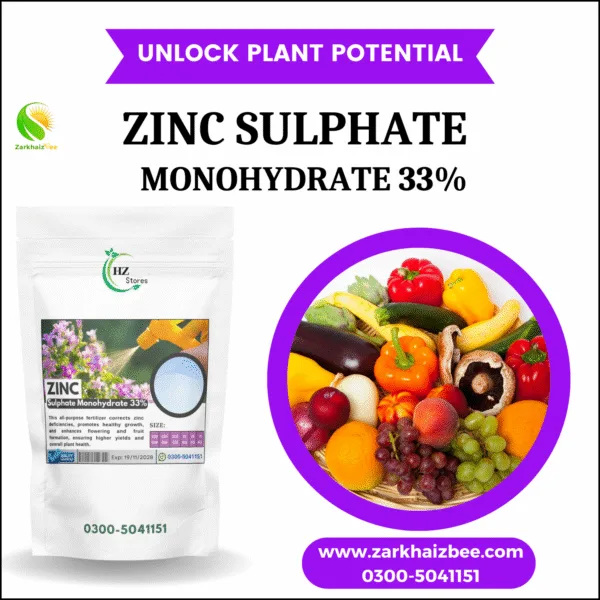 Zinc Sulphate Price in Pakistan 2026 | Premium Zinc Sulphate Fertilizer 33% Granular & 35% Powder | ZarkhaizBee