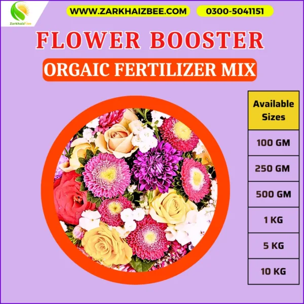 Flower Booster Organic Fertilizer Mix – Natural Bloom Enhancer for Fast Flowering & Healthy Plants
