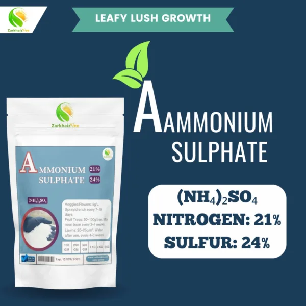 Ammonium Sulphate Fertilizer – 21% Nitrogen & 24% Sulfur | Fast Green Growth for Plants
