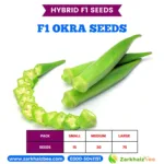 ZarkhaizBee Okra Hybrid Seeds Pack Sizes and Seed Count Table