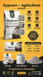 Bulk Supply | Gypsum Price in Pakistan 2026 | Premium Agricultural Gypsum Powder 70% Purity | Soil Conditioner for Farming & Gardening | Bulk Supply 50KG, 1 Ton, 3 Ton, 10 Ton, 23 Ton, 40 Ton | ZarkhaizBee