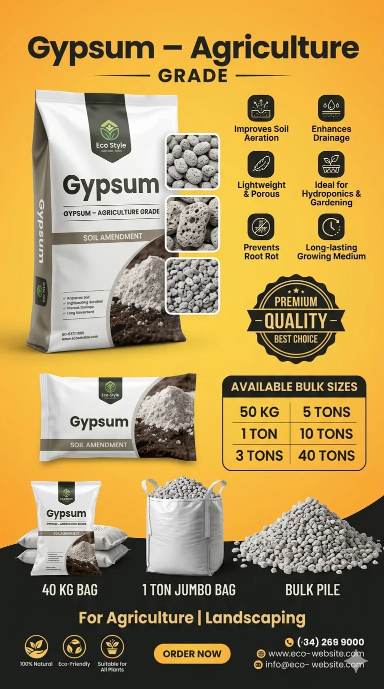 Gemini_Generated_Image_h38oqrh38oqrh38o Bulk Supply | Gypsum Price in Pakistan 2026 | Premium Agricultural Gypsum Powder 70% Purity | Soil Conditioner for Farming & Gardening | Bulk Supply 50KG, 1 Ton, 3 Ton, 10 Ton, 23 Ton, 40 Ton | ZarkhaizBee - Image 1