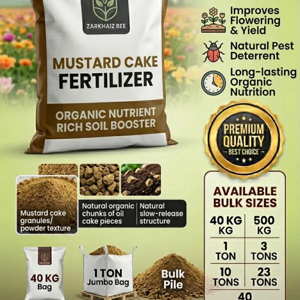 Bulk Supply | Mustard Cake Price in Pakistan 2026 | Premium Organic Mustard Cake Fertilizer | ZarkhaizBee